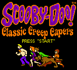 Scooby Doo Classic Creep Capers title screen for GameBoy Color
